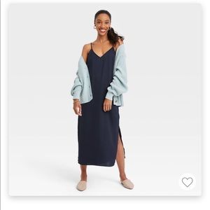 A New Day Black Slip Dress Medium